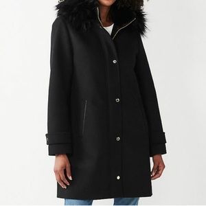 Nine West Faux-Fur Duffel Coat with Hood XXL